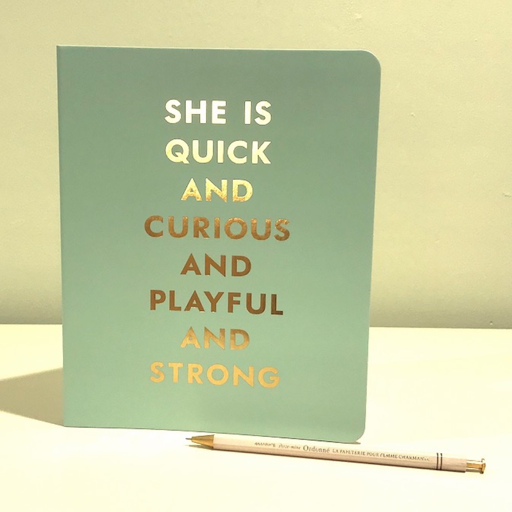 Kate Spade Tiffany Blue & Gold Journal + Pen